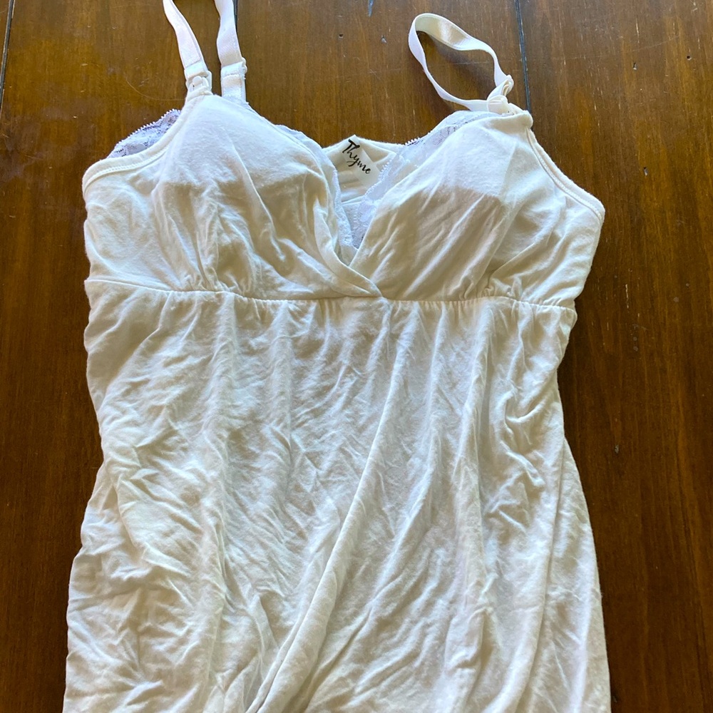 Maternity Thyme White tank
